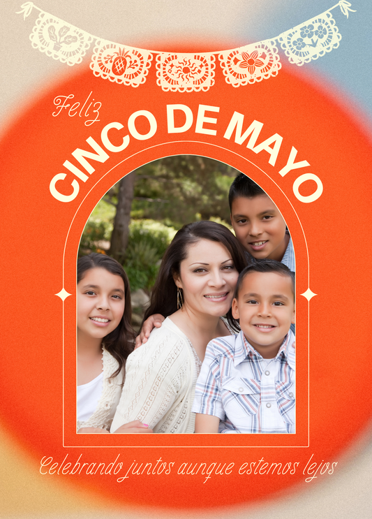 Celebrando Juntos Aunque Estemos Lejos (Cinco de Mayo) | Tarjeta de Foto