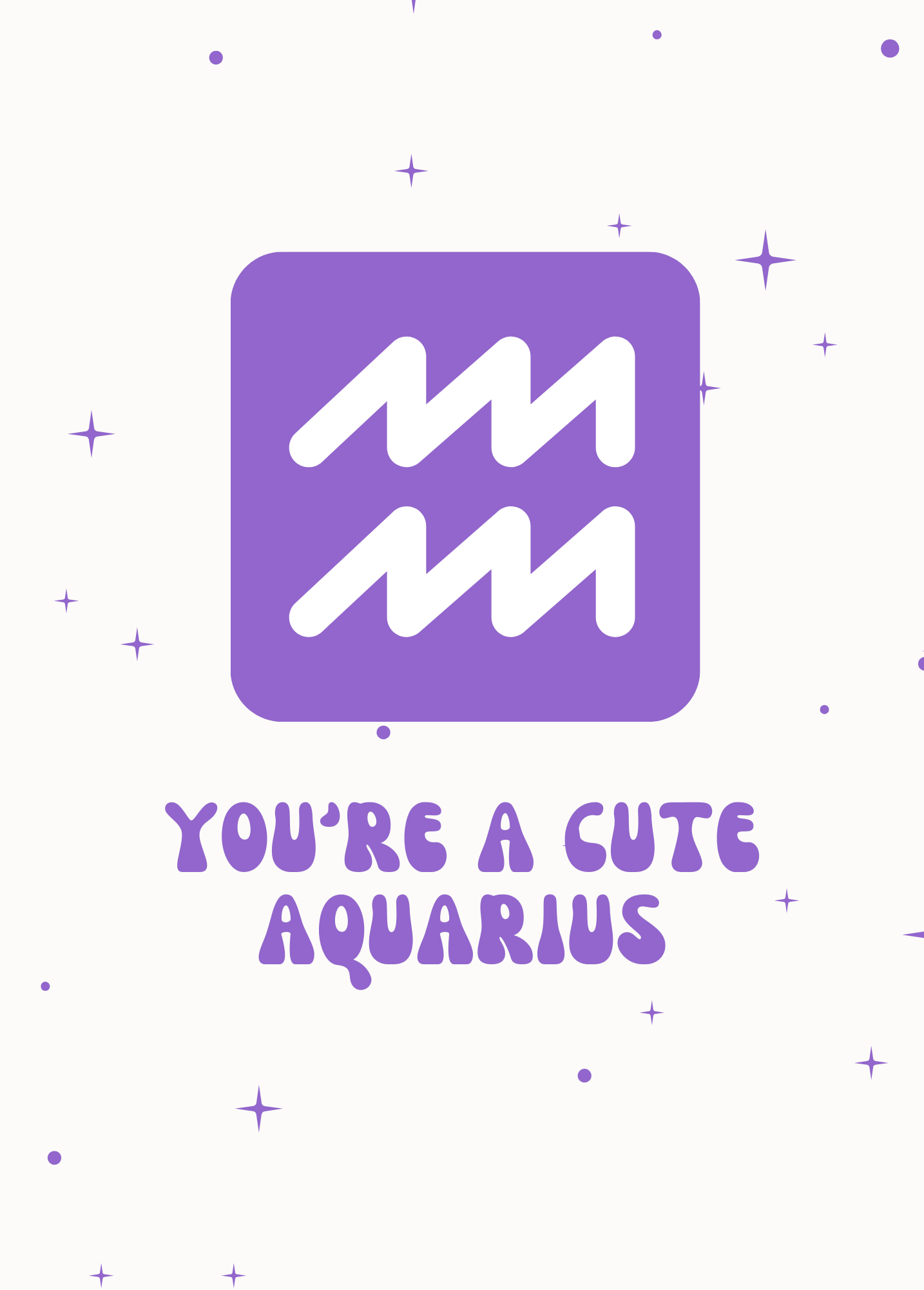 You're a Cute Aquarius