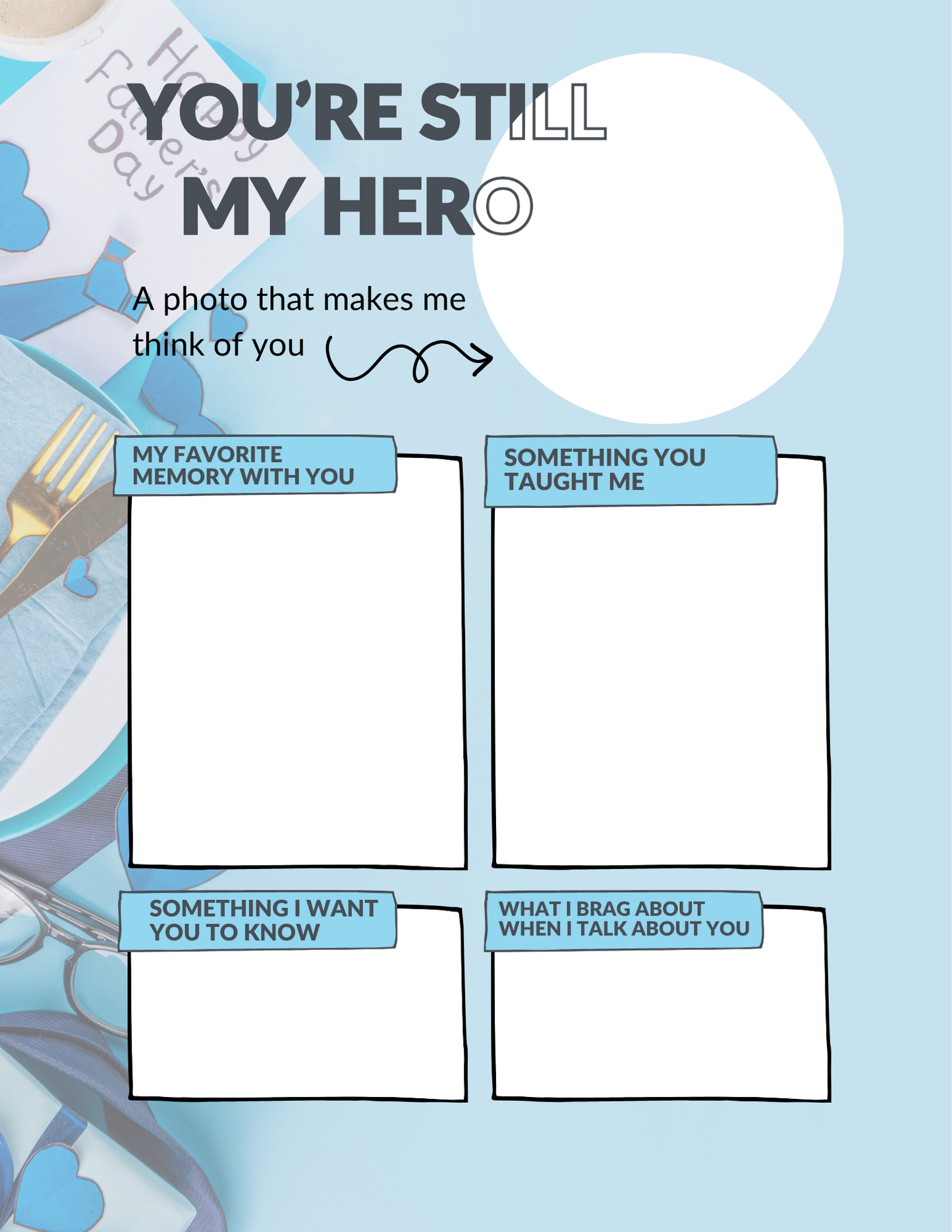✨NEW✨ You're Still My Hero | Father's Day Activity Letter