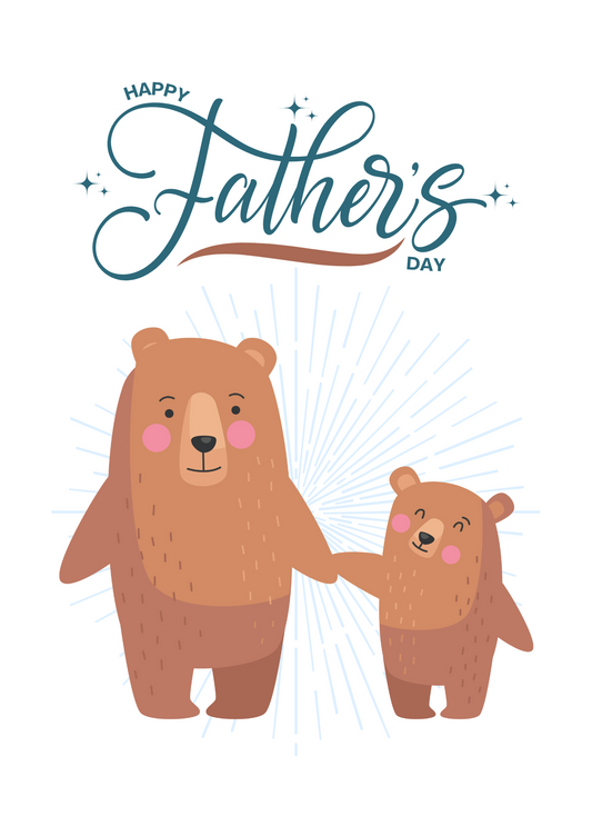 Father's Day Bears - Personalized Greeting Card for Someone in Jail or Prison