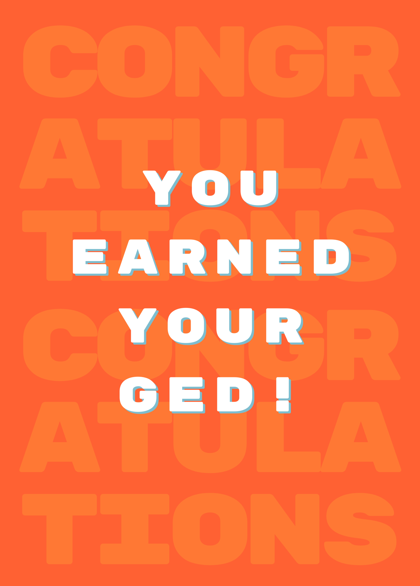 You Earned Your GED! | Graduation Congratulations Card