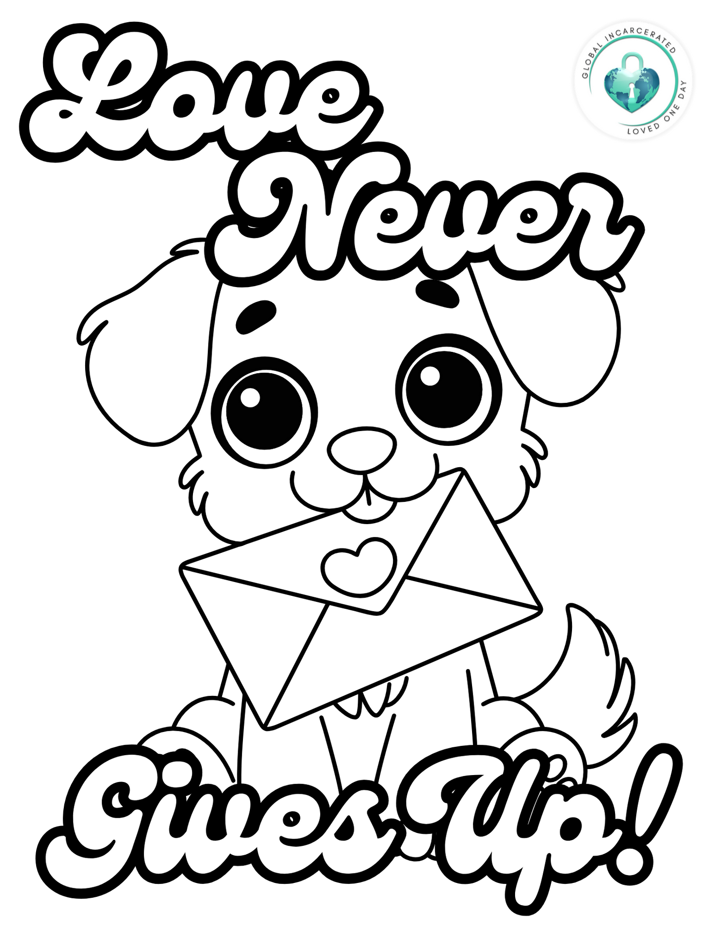 Love Never Gives Up Puppy | Global Incarcerated Loved One Day | FREE Digital Download