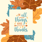 In All Things Give Thanks | Thanksgiving Card