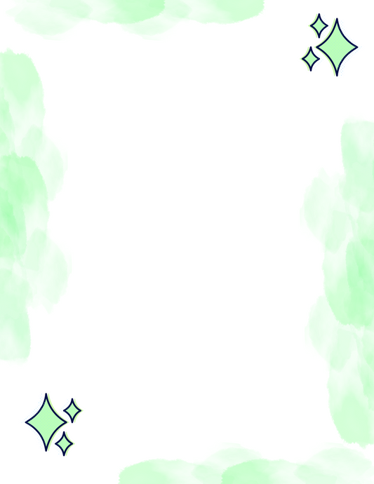 Green Sparkle | Letter