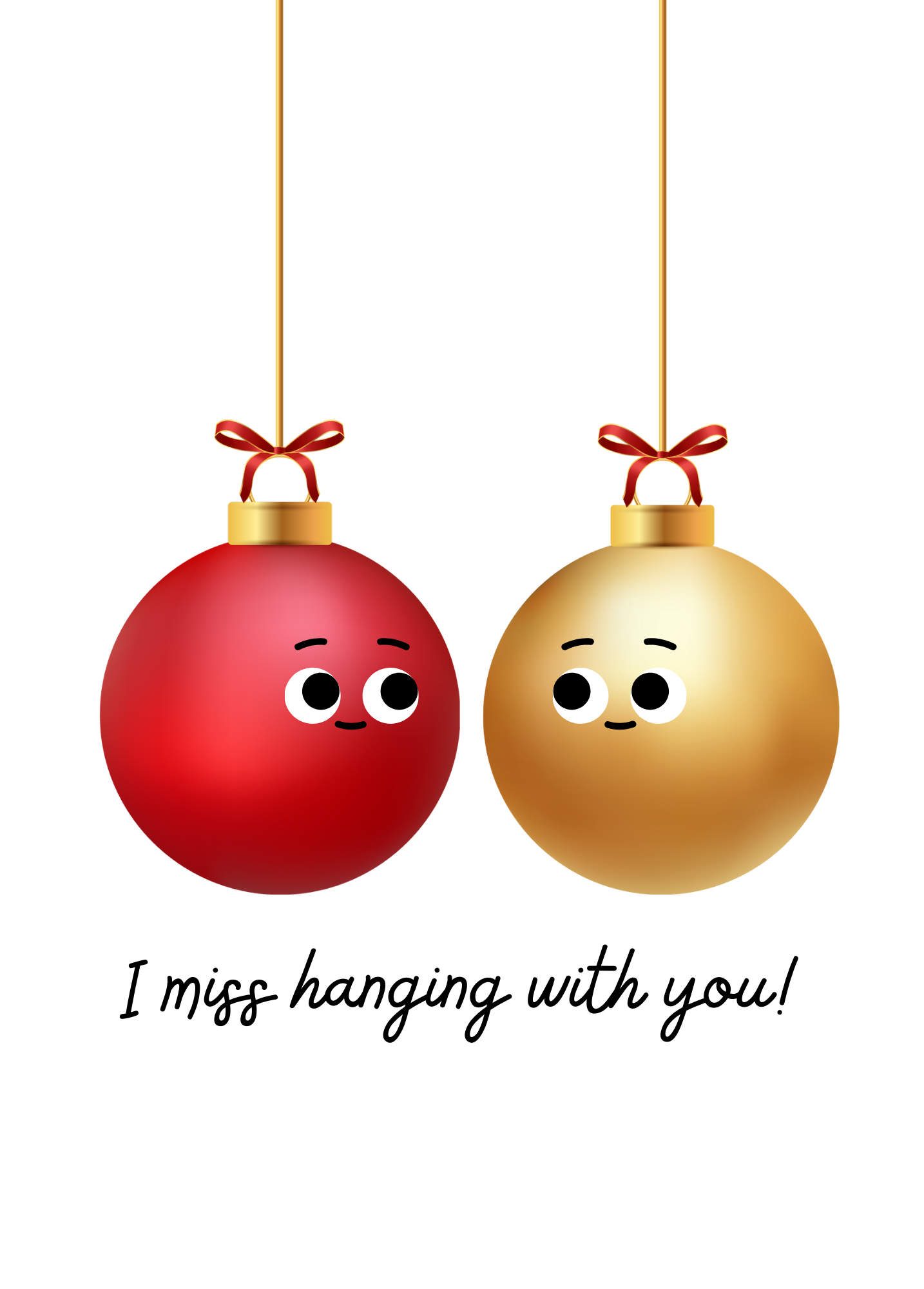 I Miss Hanging With You! | Christmas Card