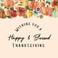 Happy & Blessed | Thanksgiving Card