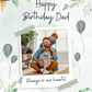 Happy Birthday Dad Photo Card - Always in our hearts!