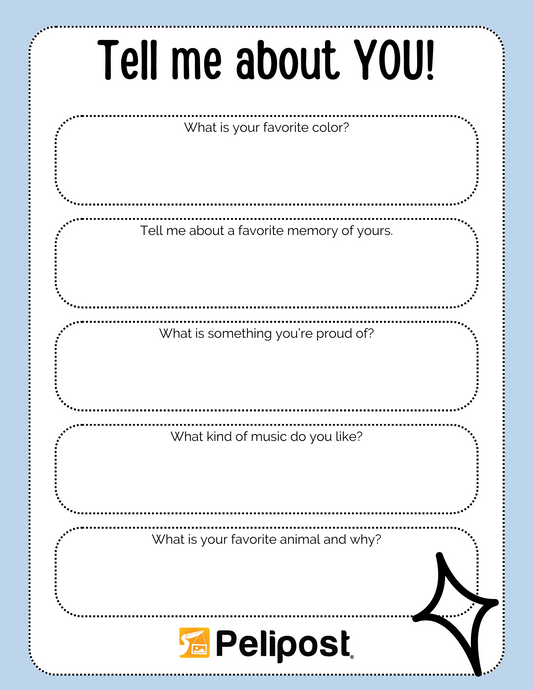 Kid's Tell Me About You Page | FREE Digital Download