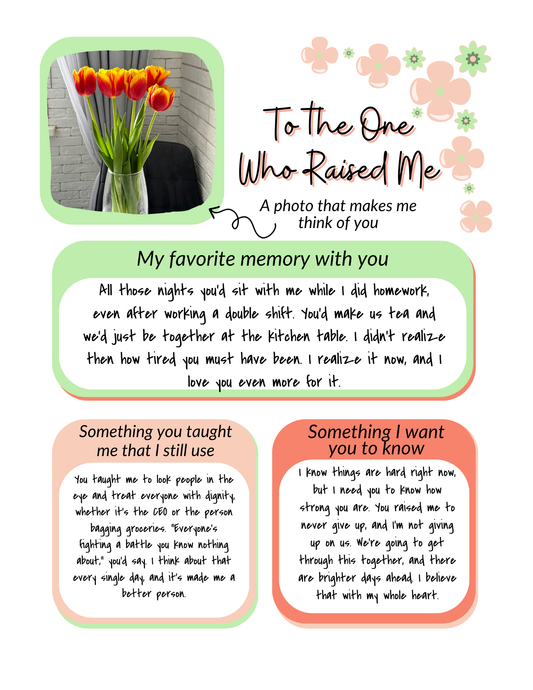 ✨NEW✨ To the One Who Raised Me | Mother's Day Activity Letter
