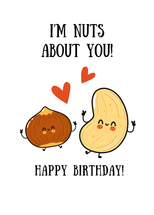 Nuts About You! | Birthday Card