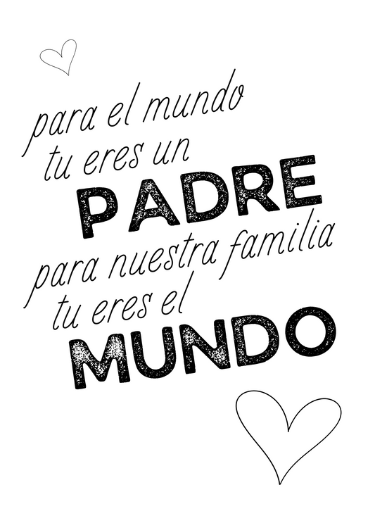 Tu eres el Mundo (Spanish Greeting Card)