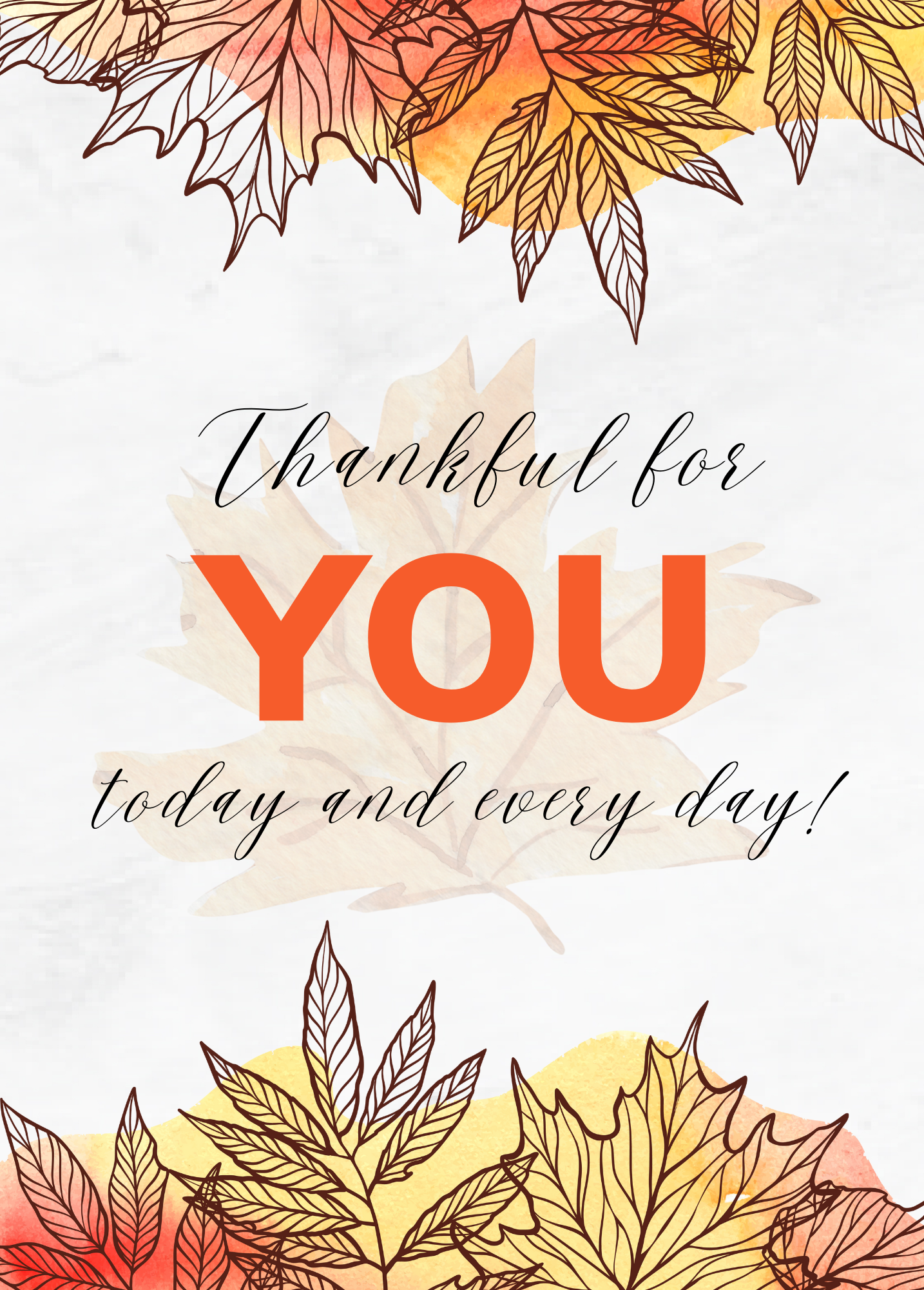 Thankful for YOU | Thanksgiving Card