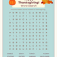 Thanksgiving Word Search Card | Thanksgiving Card