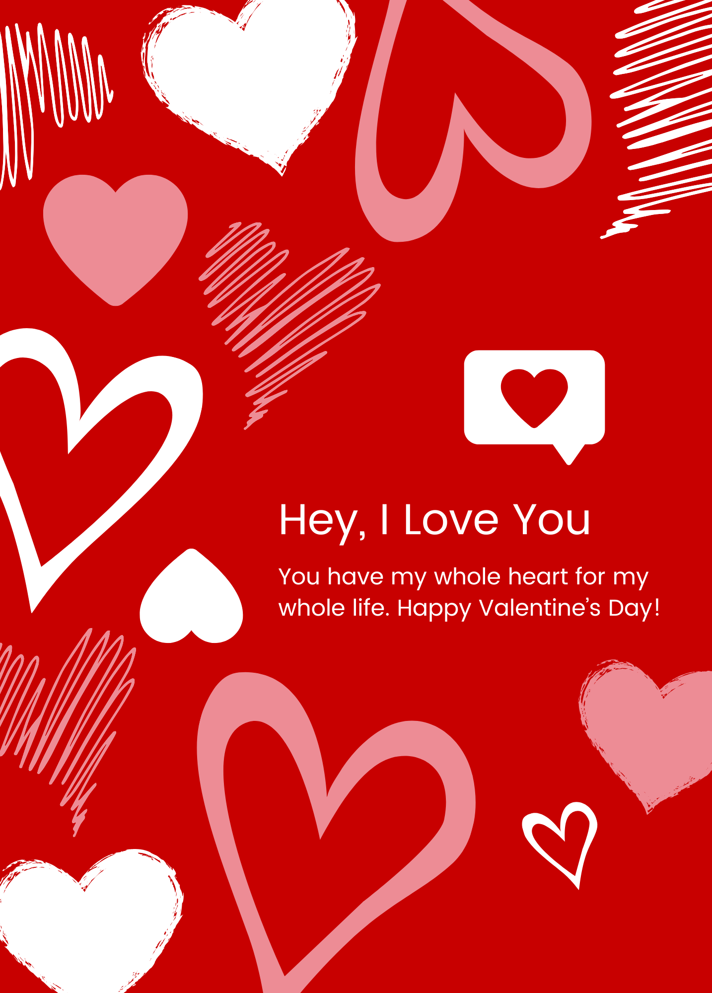 Hey, I Love You  | Valentine's Day Card