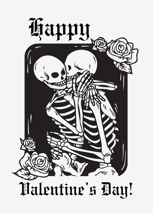 Skeletons Kissing |  | Valentine's Day Card