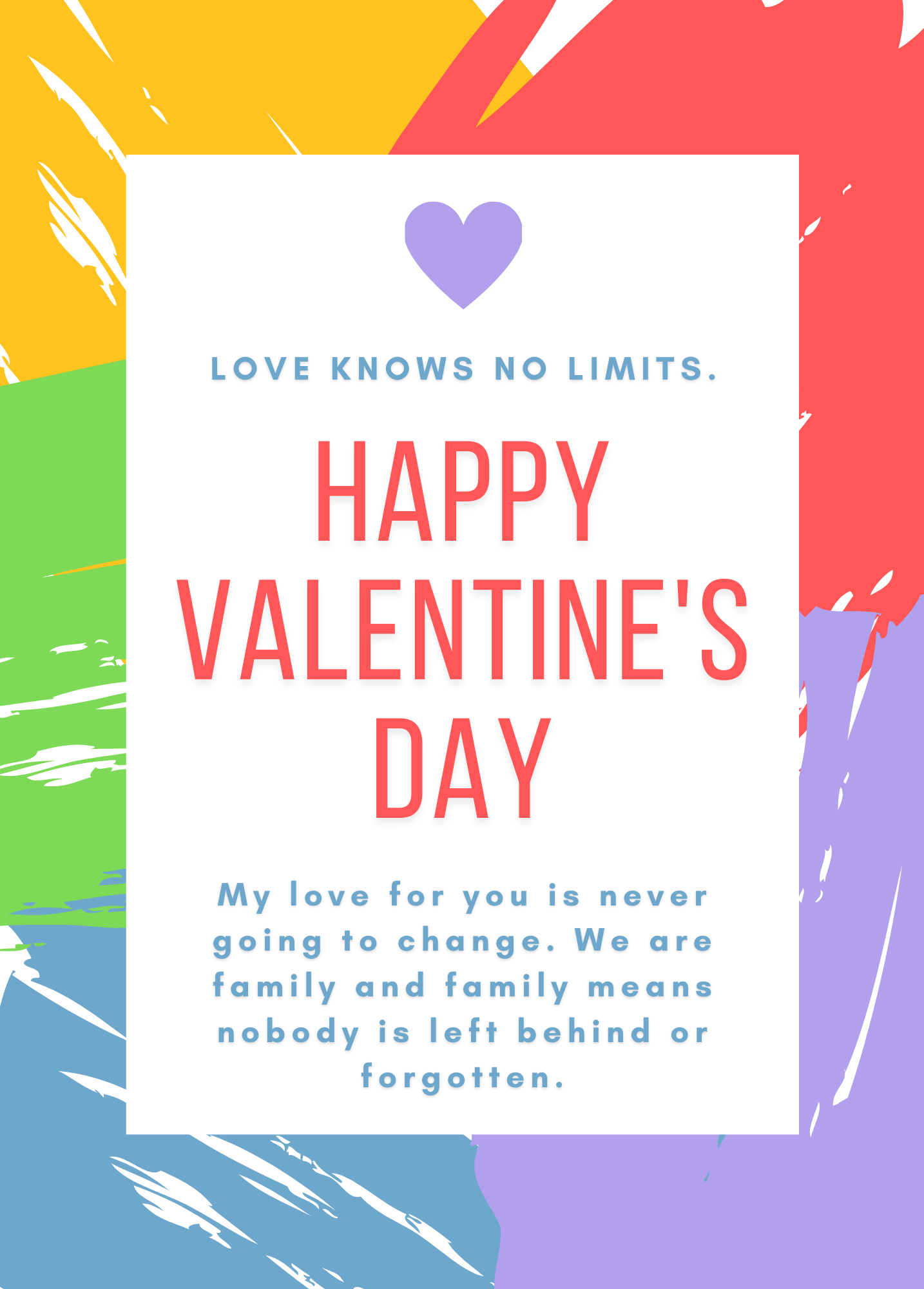 Love Knows No Limits | Valentine's Day Card