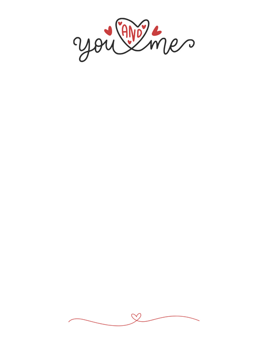 You and Me (Red Heart) | Letter