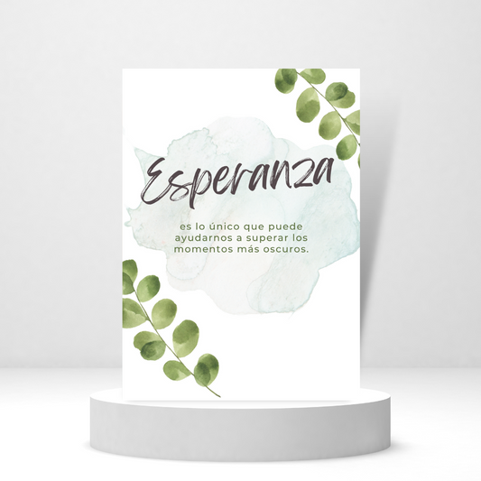 Esperanza (Spanish Greeting Card) - Tarjeta con mensaje personalizado incluido.