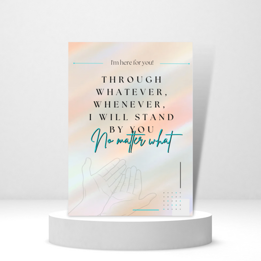 I'm Here for You! - Personalized Greeting Card for Someone in Jail or Prison