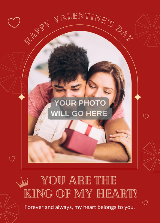 You are the King of My Heart  | Valentine's Day Photo Card