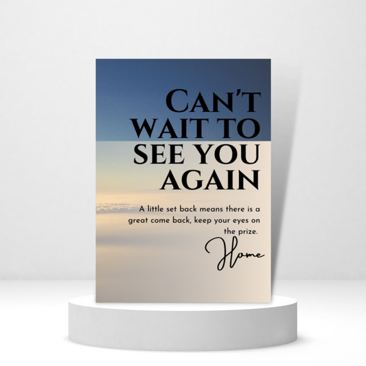 Can't Wait to See You Again! - Personalized Greeting Card for Someone in Jail or Prison