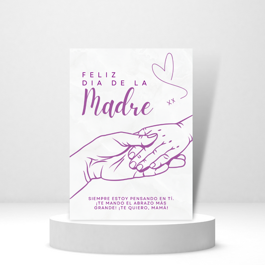 Feliz dia de la Madre (Spanish Greeting Card)- Tarjeta con mensaje personalizado incluido.