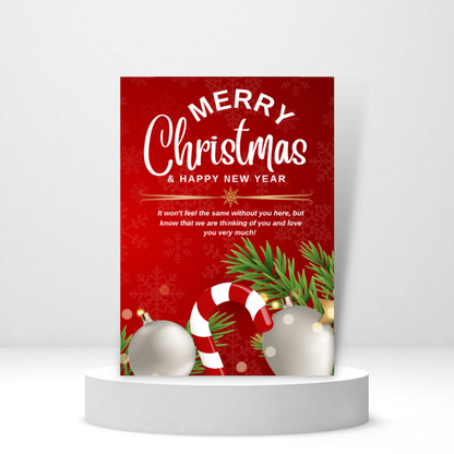 Merry Christmas & Happy New Year - Personalized Greeting Card for Someone in Jail or Prison