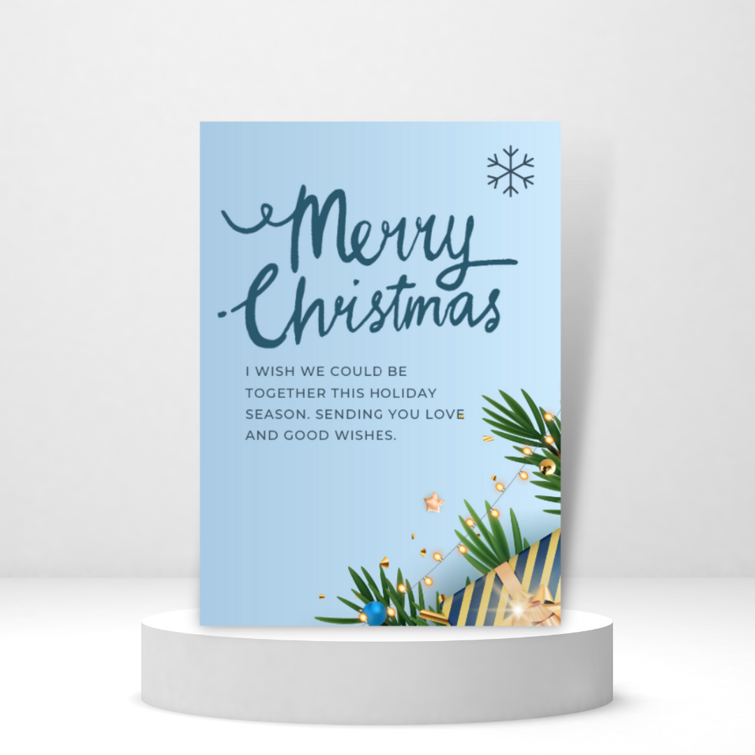 Merry Christmas - Personalized Greeting Card for Someone in Jail or Prison
