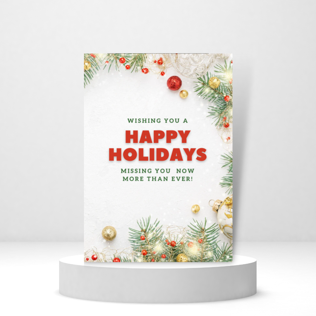 Happy Holidays - Personalized Greeting Card for Someone in Jail or Prison