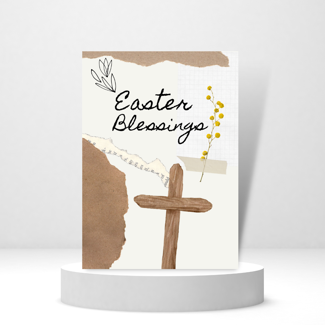 Easter Blessings - Wooden Cross