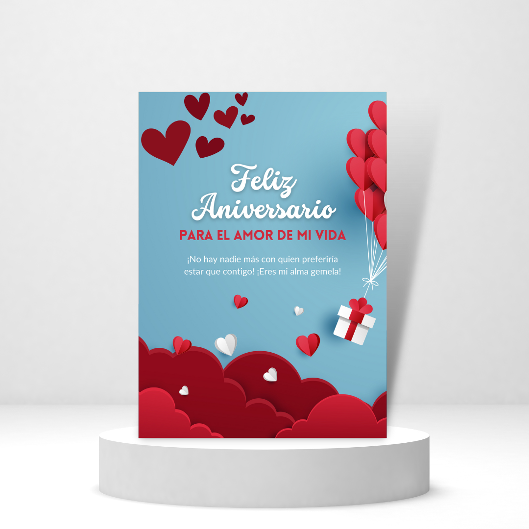 Feliz Aniversario (Spanish Greeting Card) Tarjeta con mensaje person –  Greetings by Pelipost