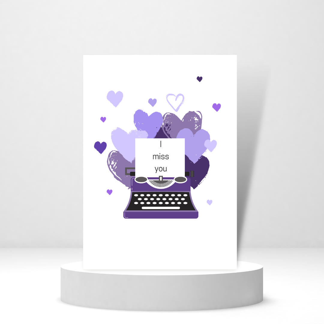 I Miss You - Personalized Greeting Card for Someone in Jail or Prison