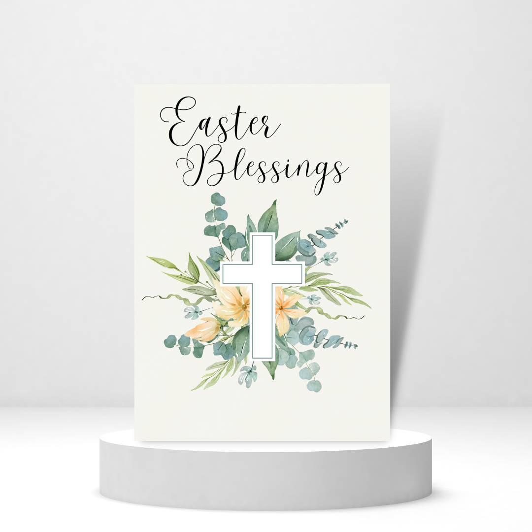 Easter Blessings - Floral Cross