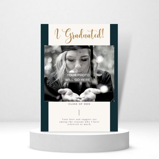 I Graduated! - Personalized Greeting Card for Someone in Jail or Prison