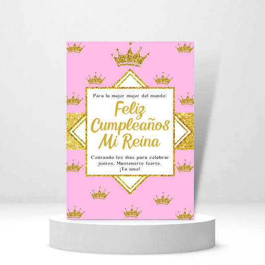Feliz Cumpleaños (Spanish Greeting Card) - Tarjeta con mensaje personalizado incluido.