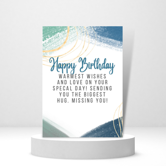 Happy Birthday - Missing you! - Personalized Greeting Card for Someone in Jail or Prison