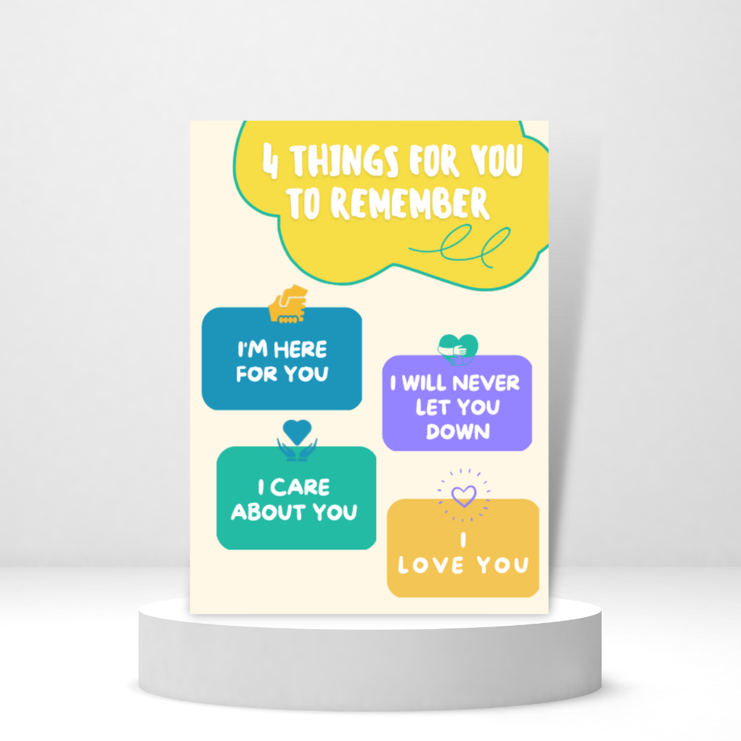 4 Things to Remember - Personalized Greeting Card for Someone in Jail or Prison