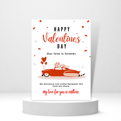 Happy Valentine's Day - My Love for You is Endless - Personalized Greeting Card for Someone in Jail or Prison