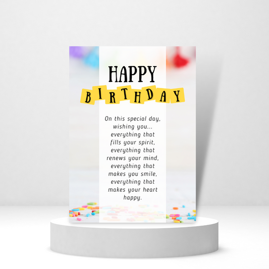 Happy Birthday - Personalized Greeting Card for Someone in Jail or Prison