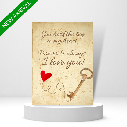 You Hold the Key to My Heart - Personalized Greeting Card for Someone in Jail or Prison